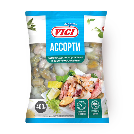 Ассорти из морепродуктов сыро-мороженых Vici