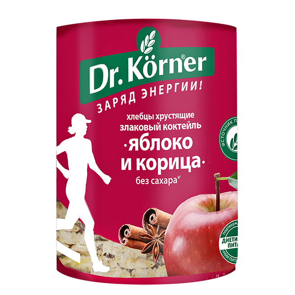 Хлебцы Злаковый коктейль Dr. Korner яблоко и корица