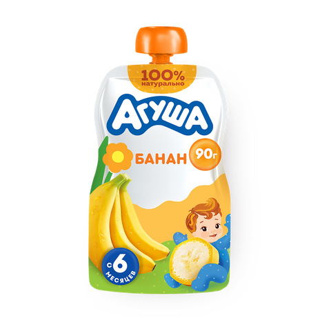 Пюре «Агуша» банан с 6 месяцев