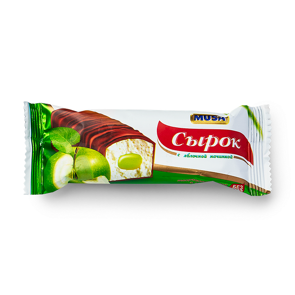 Сырок творожный Musa Servis с яблочной начинкой 23%