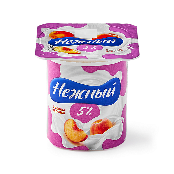 Йогурт Нежный с соком персика 5%