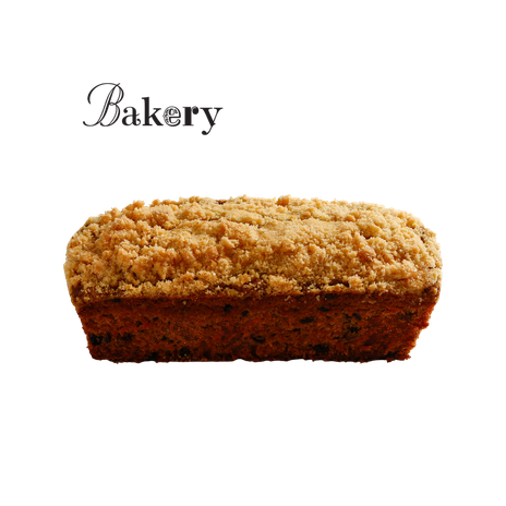 Bakery Moist carrot and nuts cake with walnuts and raisins