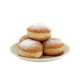 Sufganiyah filled with strawberry flavored