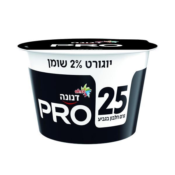 דנונה פרו לבן 25 גרם חלבון 2% שומן