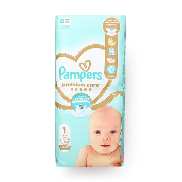 Pampers Premium Care diapers, size 1