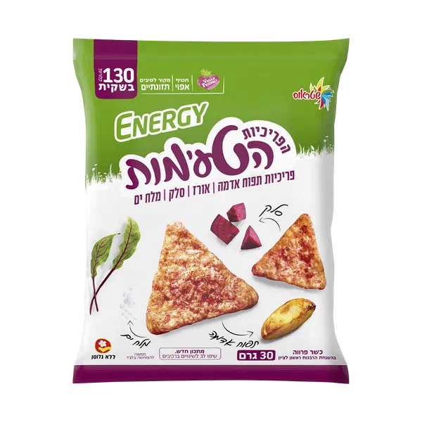 אנרג'י פריכיות משולשות תפוא וסלק