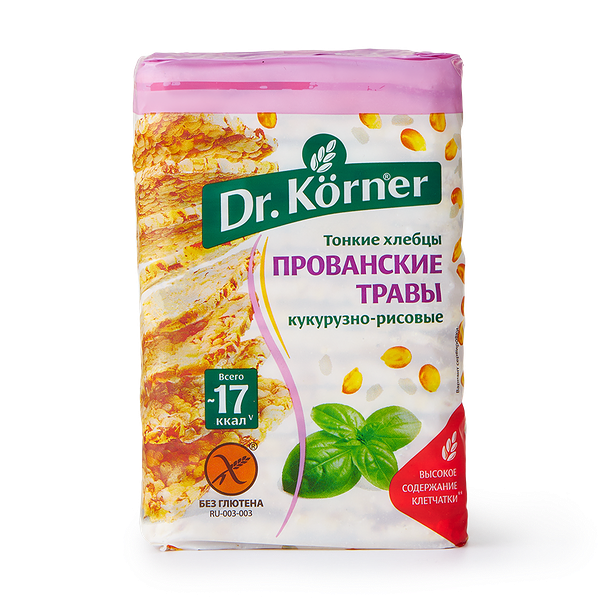 Хлебцы кукурузно-рисовые Dr.Korner с прованскими травами