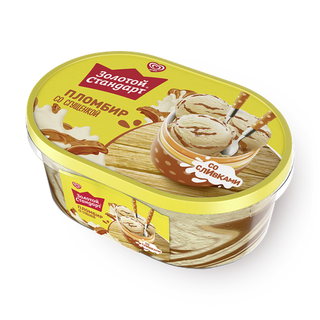 Мороженое «Инмарко» Золотой стандарт, пломбир со сгущёнкой