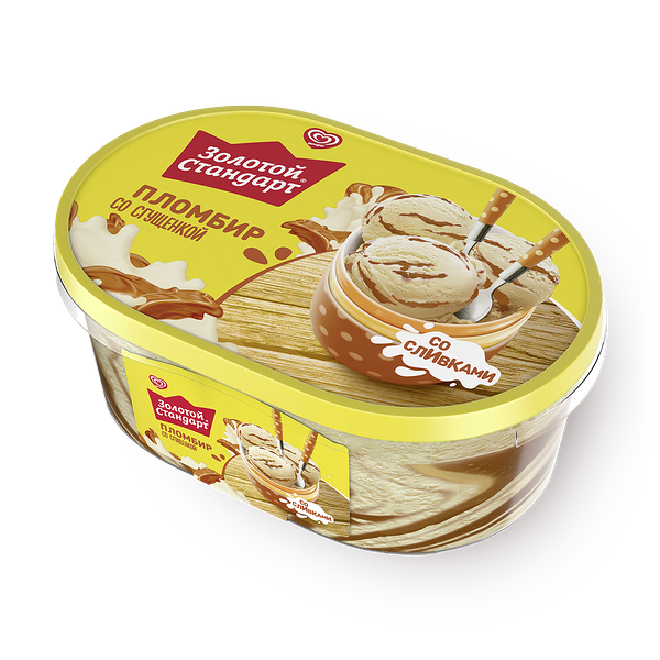 Мороженое «Инмарко» Золотой стандарт, пломбир со сгущёнкой