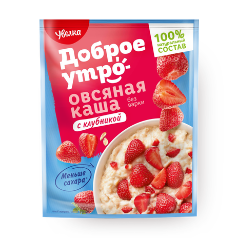 Каша «Увелка» Овсяная с клубникой