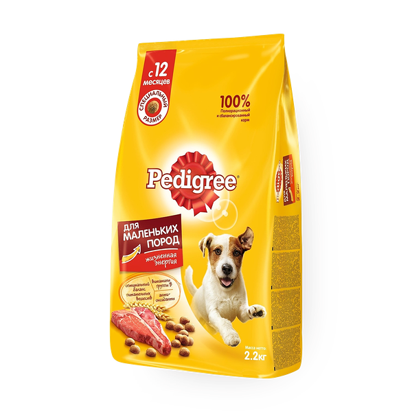 Сухой корм для взрослых собак малых пород Pedigree говядина