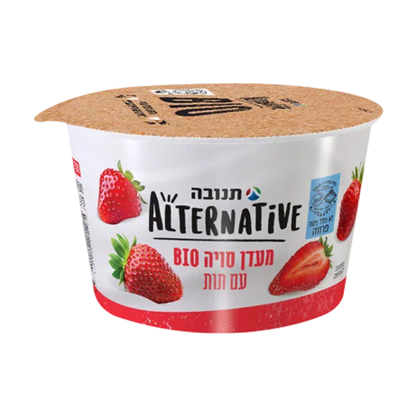 Alternative soy BIO strawberry pudding