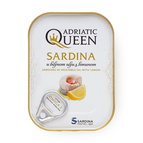 Сардины Adriatic Queen в масле с лимоном