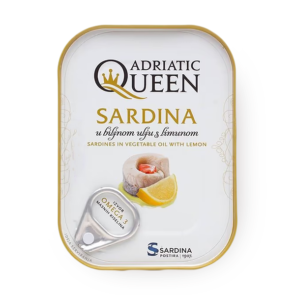 Сардины Adriatic Queen в масле с лимоном