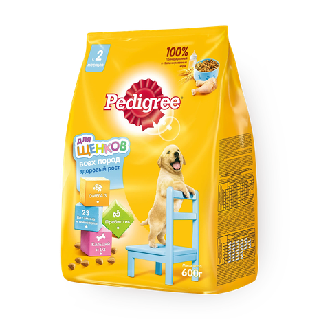 Сухой корм для щенков всех пород Pedigree курица