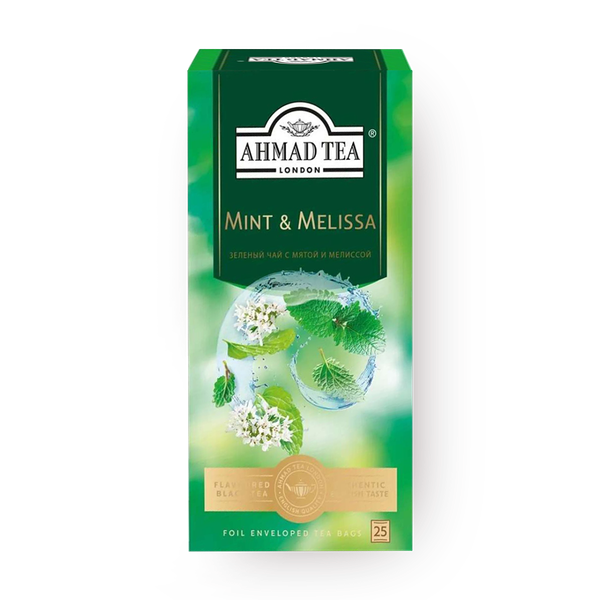 Чай зелёный Mint&Melissa Ahmad Tea с мятой и мелиссой в пакетиках