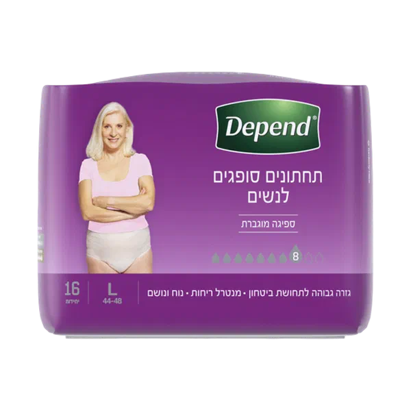 Depend Women Absorbent Underwear Size L
