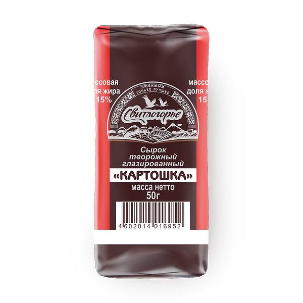 Сырок глазированный «Свитлогорье» картошка 15%