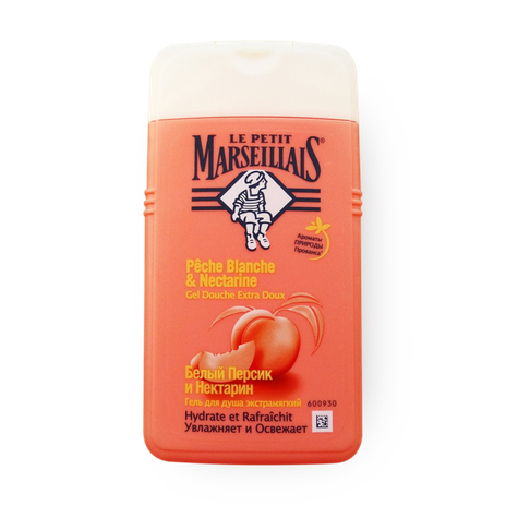 Гель для душа Le Petit Marseillais белый персик и нектарин