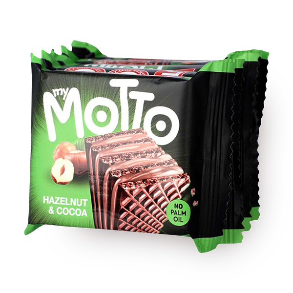 Motto ‎Waffles with hazelnut and cocoa cream