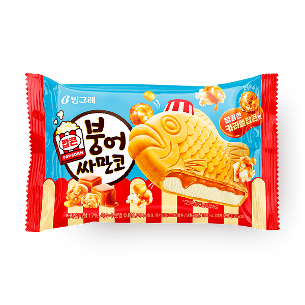 Мороженое Рыбка Binggrae с поп-корном