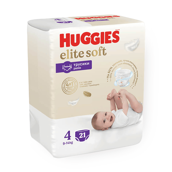 Подгузники-трусики Huggies Elite Soft 4 9-14 кг
