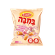 Bamba filled with marshmallow-flavored cream on the grill