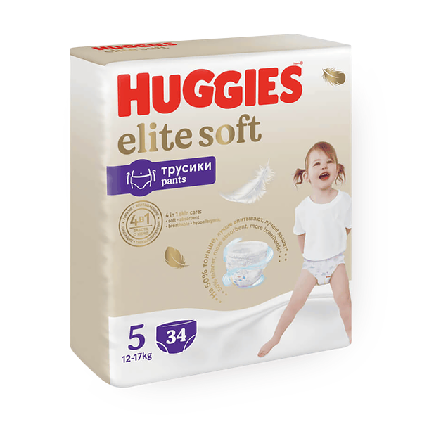 Подгузники-трусики Huggies Elite Soft 5 12-17 кг