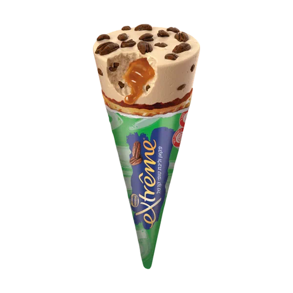 Extreme pecan with caramel toffee core