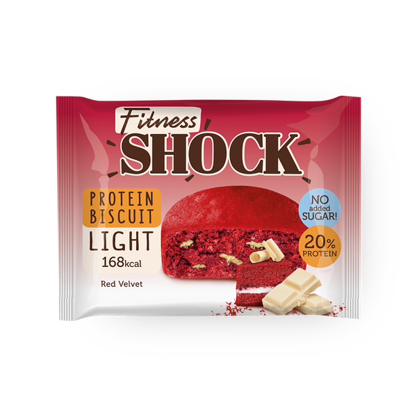 Бисквит протеиновый неглазированный FitnesShock рэд-велюр