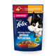 Влажный корм для кошек Felix Аппетитные кусочки Двойная вкуснятина с говядиной и домашней птицей в желе