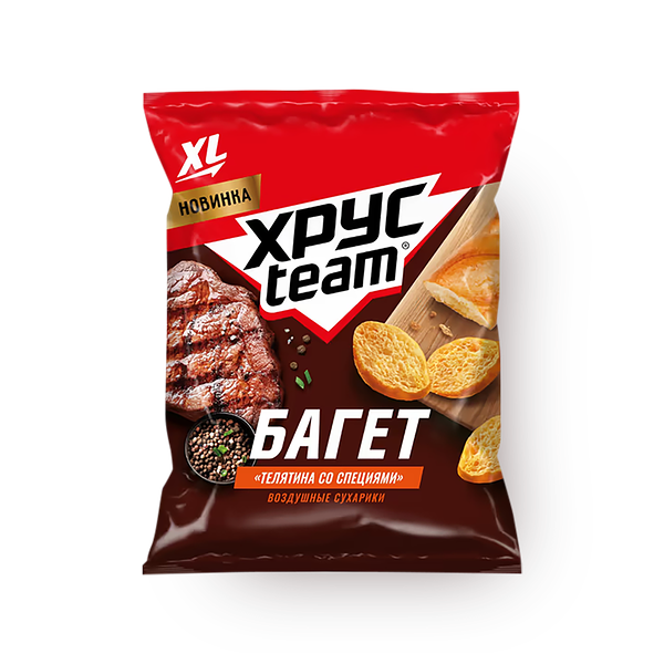 Сухарики Хрусteam Багет телятина со специями