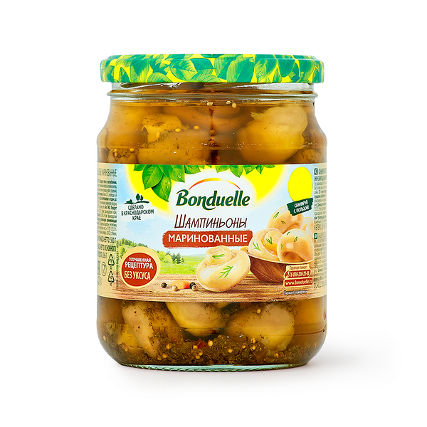 Шампиньоны маринованные Bonduelle
