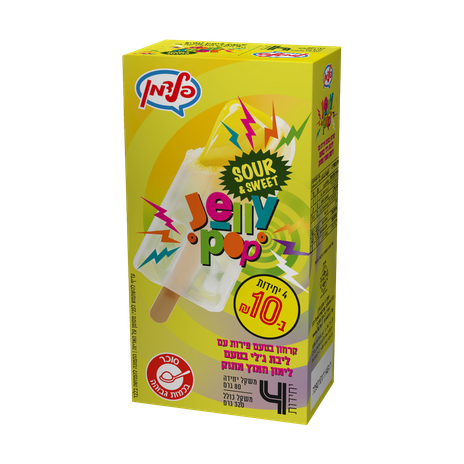 4-pack of lemon fruit jelly pops