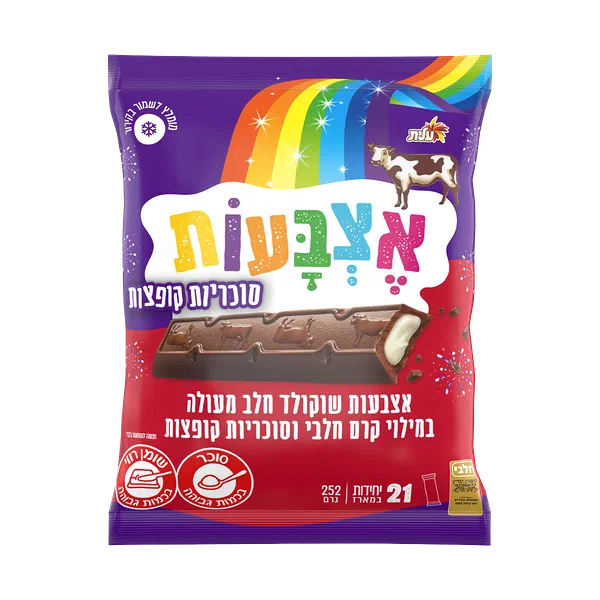 מארז אצבעות שוקולד פרה עם סוכריות קופצות