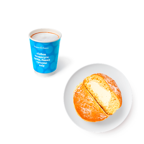 Берлинер Пломбир «Из Лавки» + Латте «Яндекс Лавка»