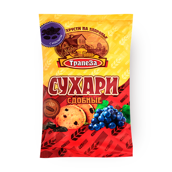 Сухари «Трапеза» сдобные с изюмом