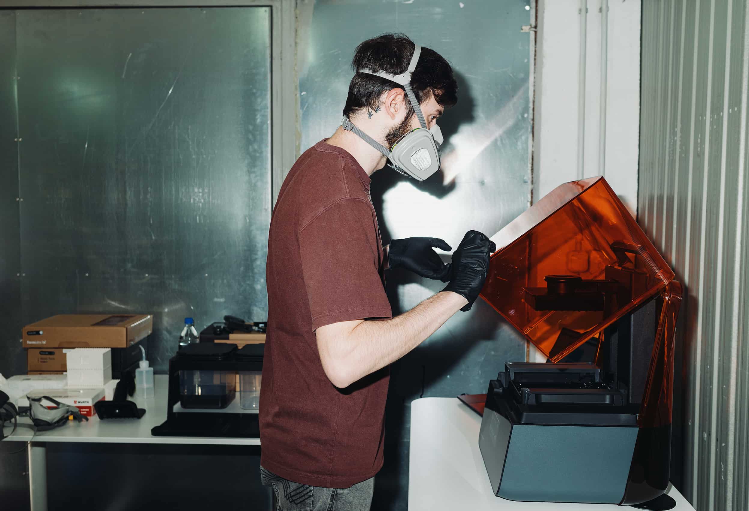 Man working with hardware